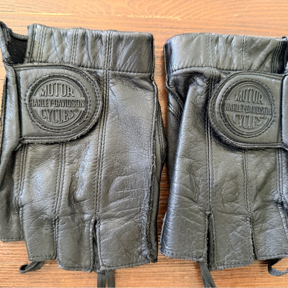 Harley-Davidson Black Fingerless Riding Gloves